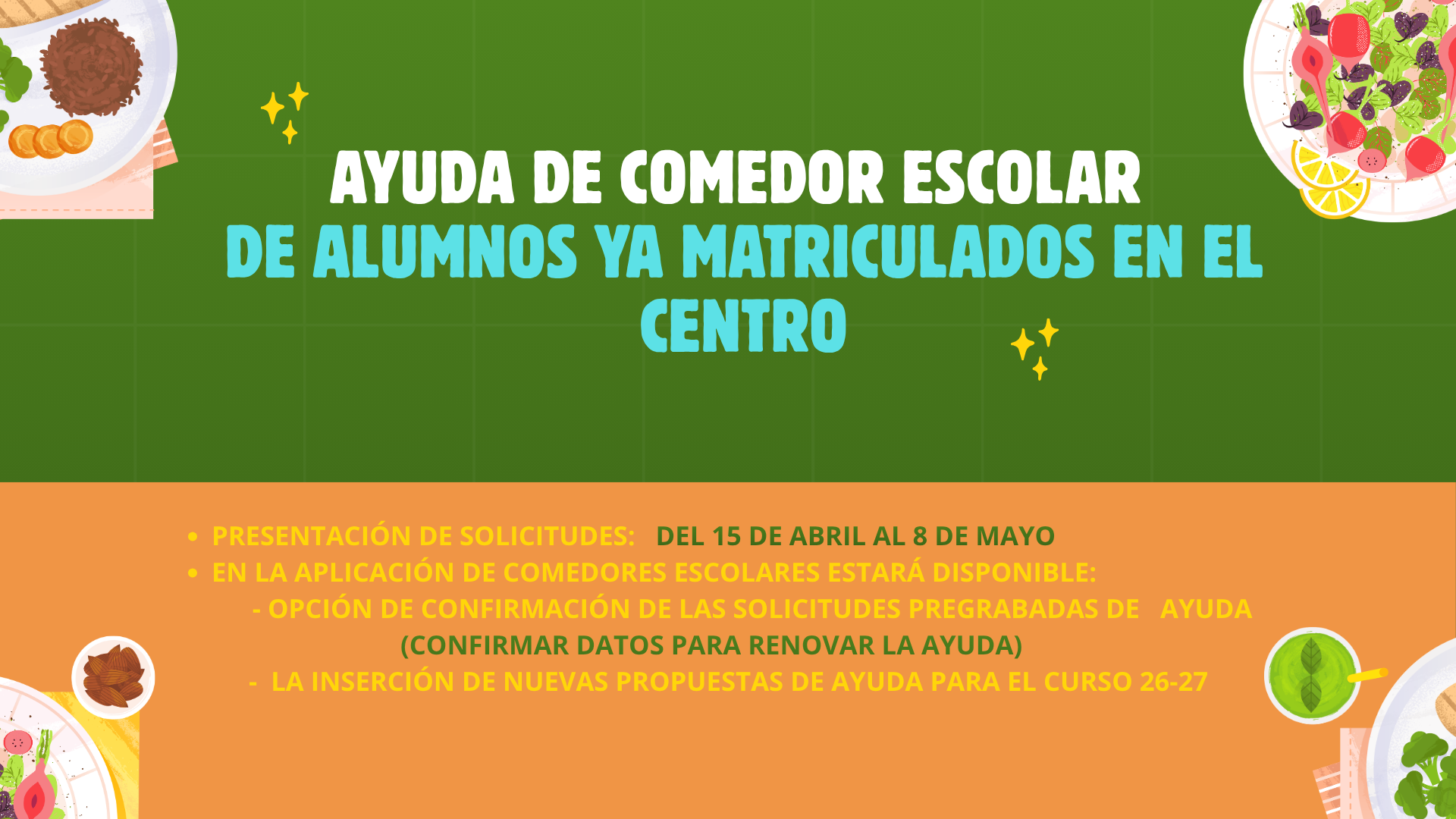 cartel ayuda comedor